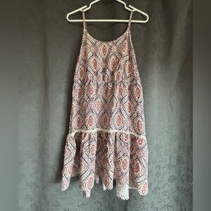 Mossimo Supply Co. Red and Purple Patterned Dress